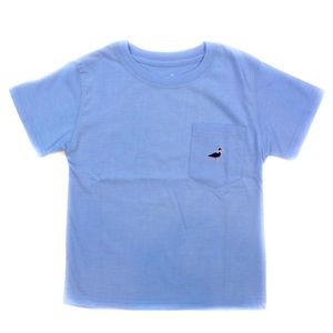 Little Ducklings Short Sleeve Pocket Tee in blue